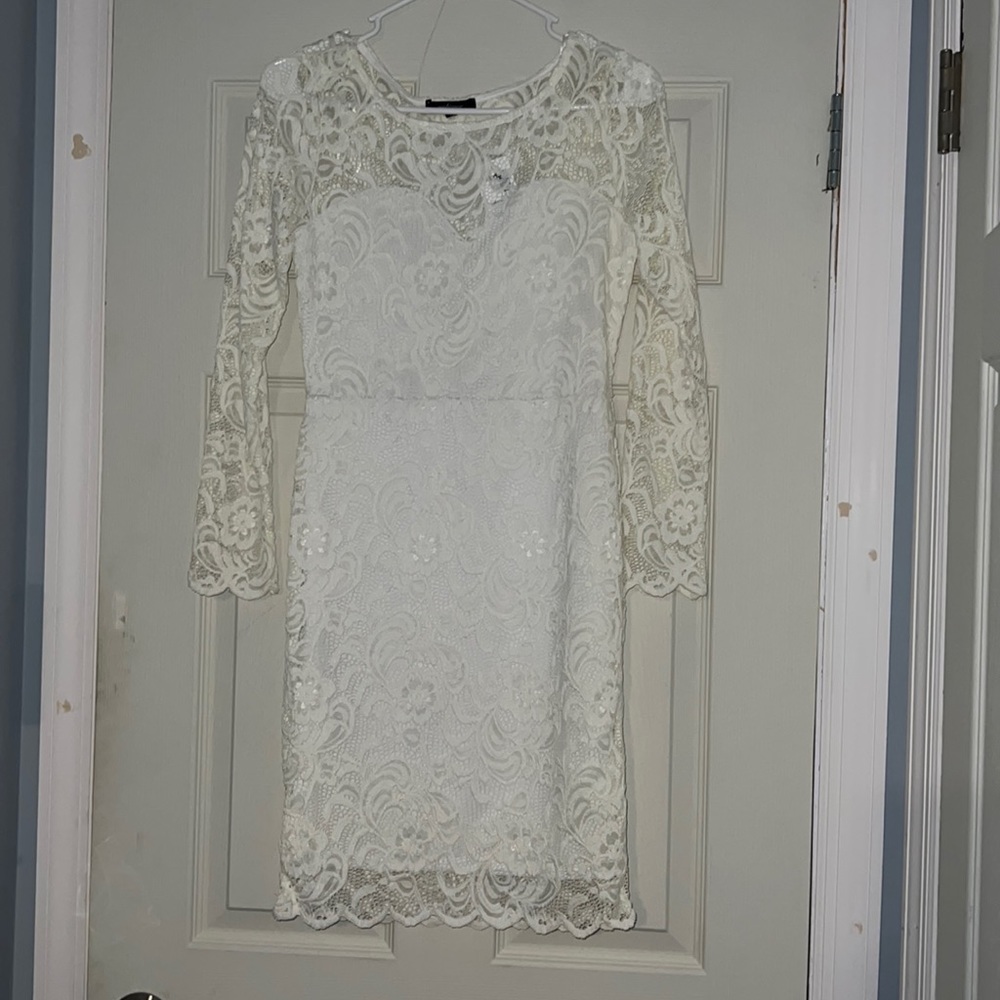White lace dress